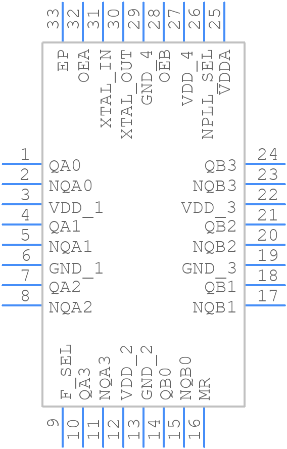 844008AKI-01LF - Renesas Electronics - PCB symbol