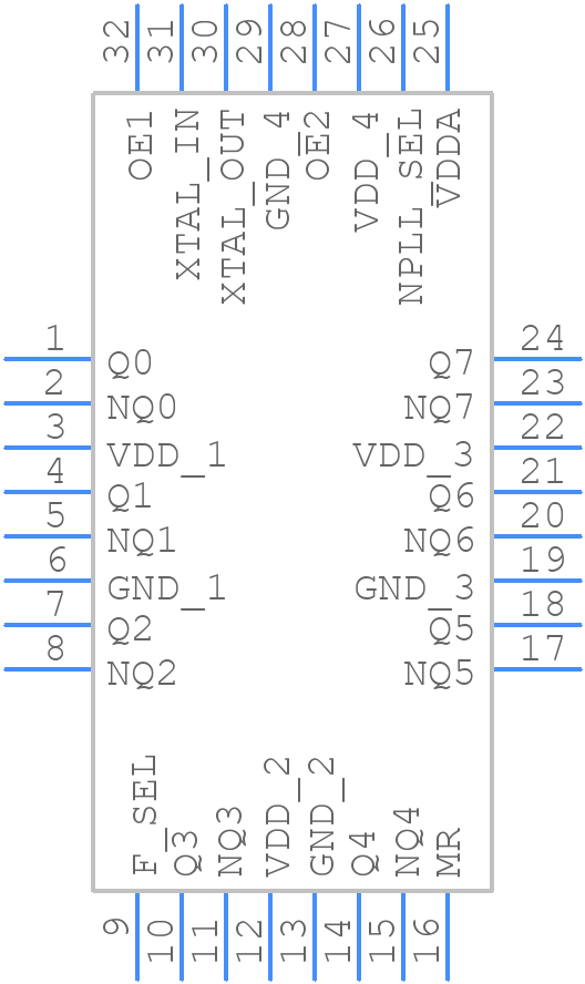 844008BYI-15LF - Renesas Electronics - PCB symbol
