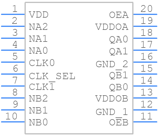 87004BGI-03LF - Renesas Electronics - PCB symbol