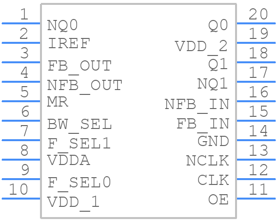 871002AGI-02LF - Renesas Electronics - PCB symbol