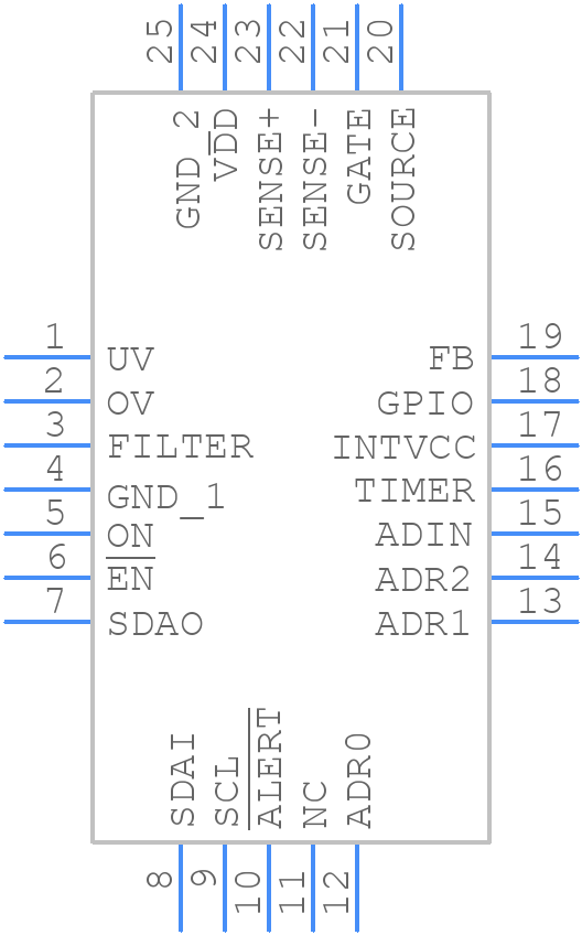 LTC4280CUFD#PBF - Analog Devices - PCB symbol