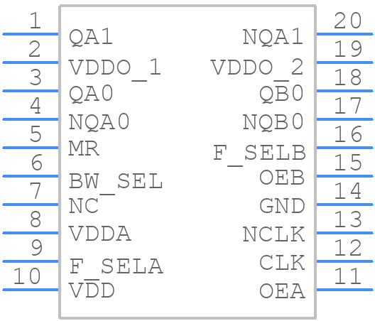 874003AGLFT - Renesas Electronics - PCB symbol