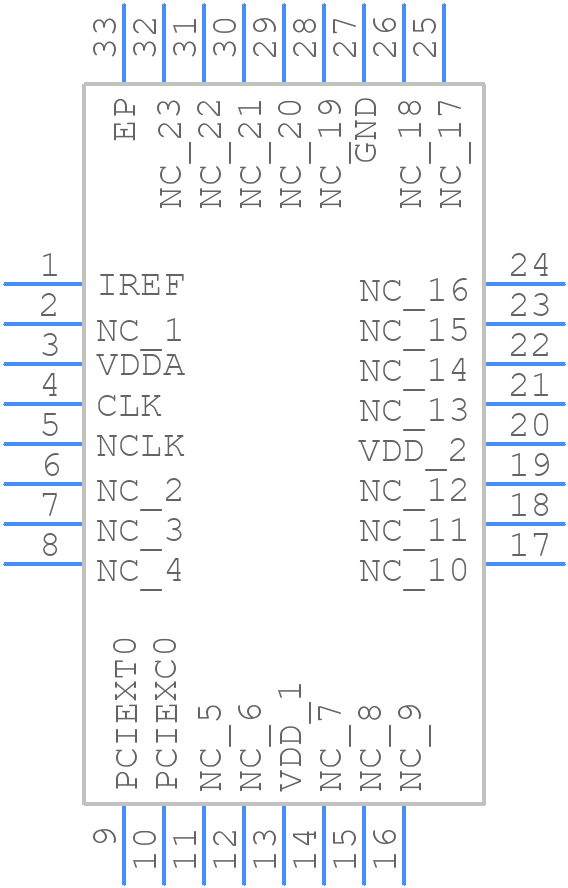 9DB202CK-01LF - Renesas Electronics - PCB symbol
