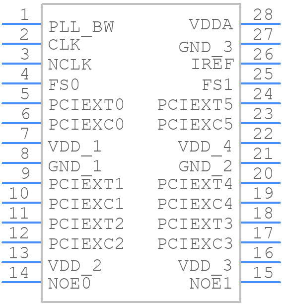 9DB206CFLFT - Renesas Electronics - PCB symbol
