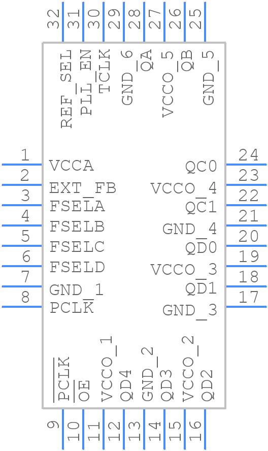 MPC93H51AC - Renesas Electronics - PCB symbol