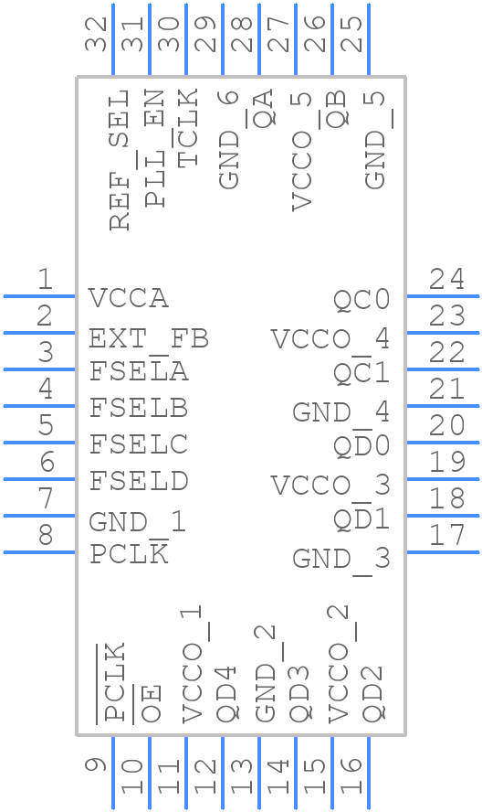 MPC93R51AC - Renesas Electronics - PCB symbol