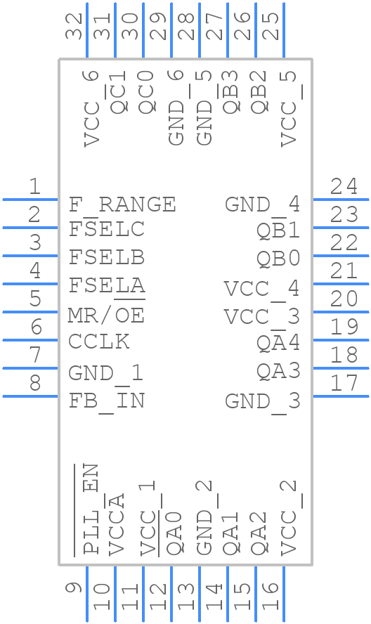 MPC93R52ACR2 - Renesas Electronics - PCB symbol