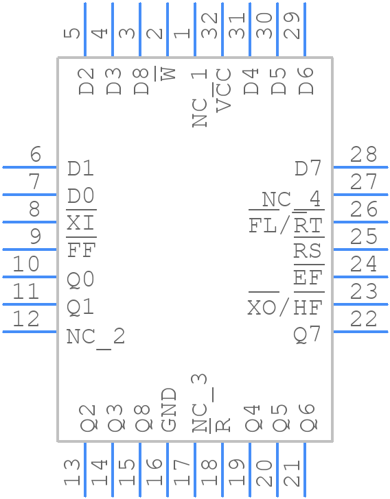 7203L12J8 - Renesas Electronics - PCB symbol