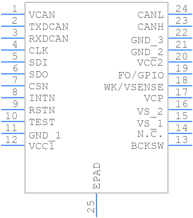 TLE94713ESV33XUMA1 - Infineon - PCB symbol