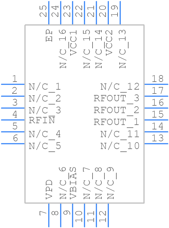 HMC409LP4E - Analog Devices - PCB symbol