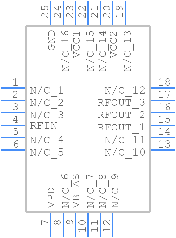 HMC409LP4ETR - Analog Devices - PCB symbol