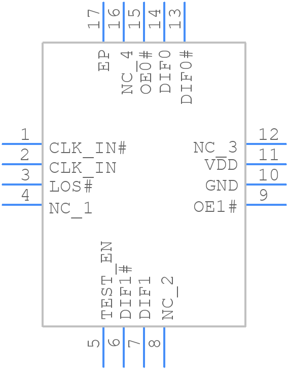 9DBL0255NLGI - Renesas Electronics - PCB symbol