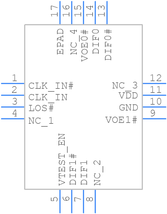 9DBL0255NLGI8 - Renesas Electronics - PCB symbol