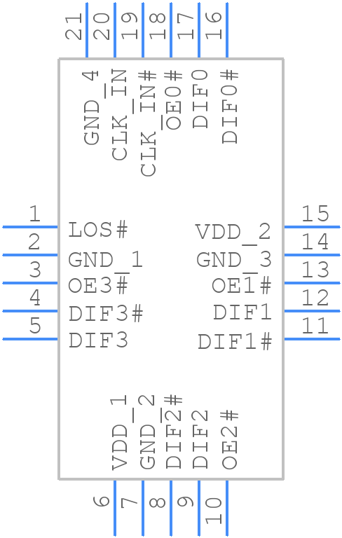 9DBL0455NLGI - Renesas Electronics - PCB symbol