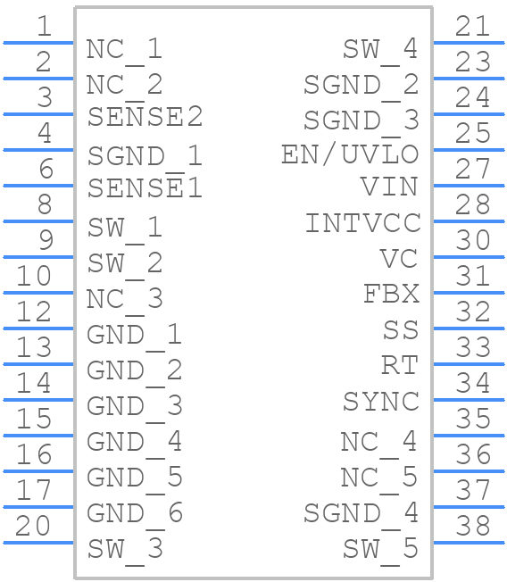 LT3958EUHE#PBF - Analog Devices - PCB symbol
