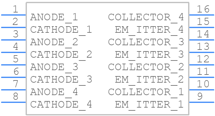 PS2802-4-V-A - Renesas Electronics - PCB symbol