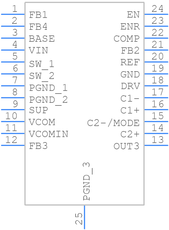 TPS65100PWPRG4 - Texas Instruments - PCB symbol