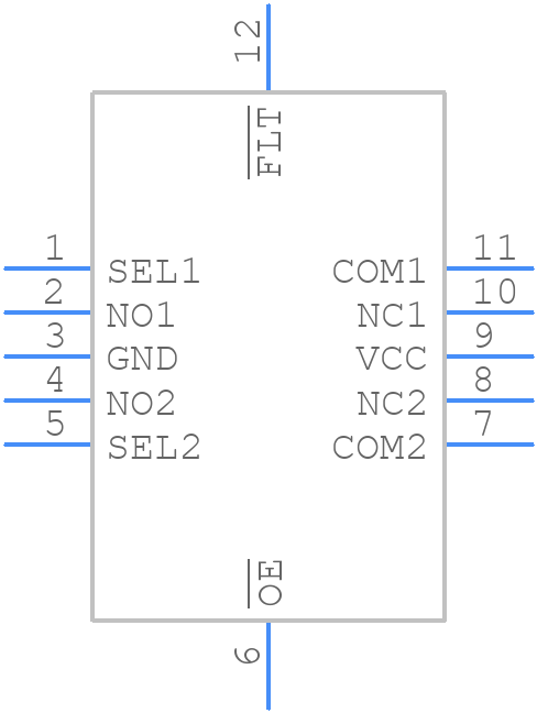 TMUX1072RUTR - Texas Instruments - PCB symbol
