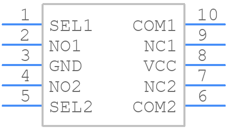 TMUX1072DGSR - Texas Instruments - PCB symbol