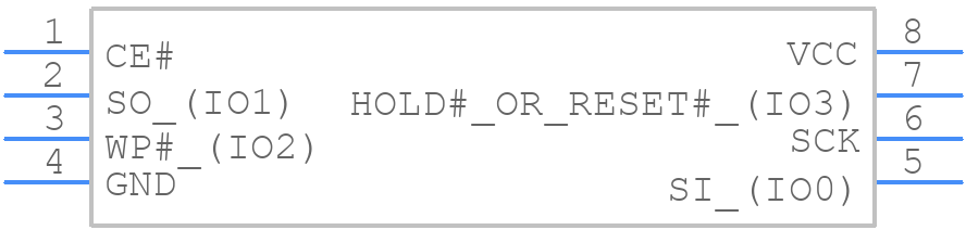 IS25WP064A-JBLE-TR - Integrated Silicon Solution Inc. - PCB symbol