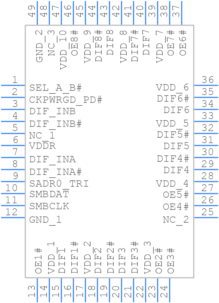 9DML2855NDGI - Renesas Electronics - PCB symbol
