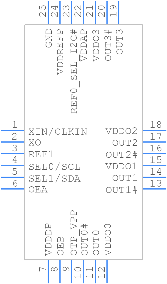 9FGV1001C011NBGI - Renesas Electronics - PCB symbol