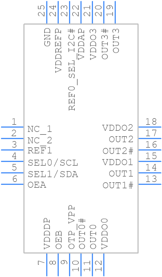 9FGV1001CQ506LTGI8 - Renesas Electronics - PCB symbol