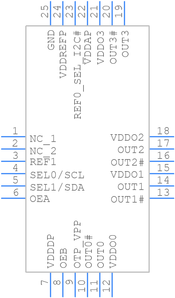 9FGV1002CQ506LTGI8 - Renesas Electronics - PCB symbol