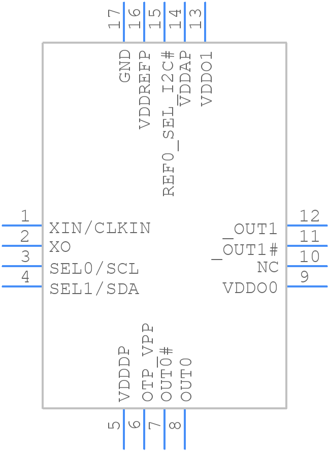9FGV1005C000LTGI8 - Renesas Electronics - PCB symbol