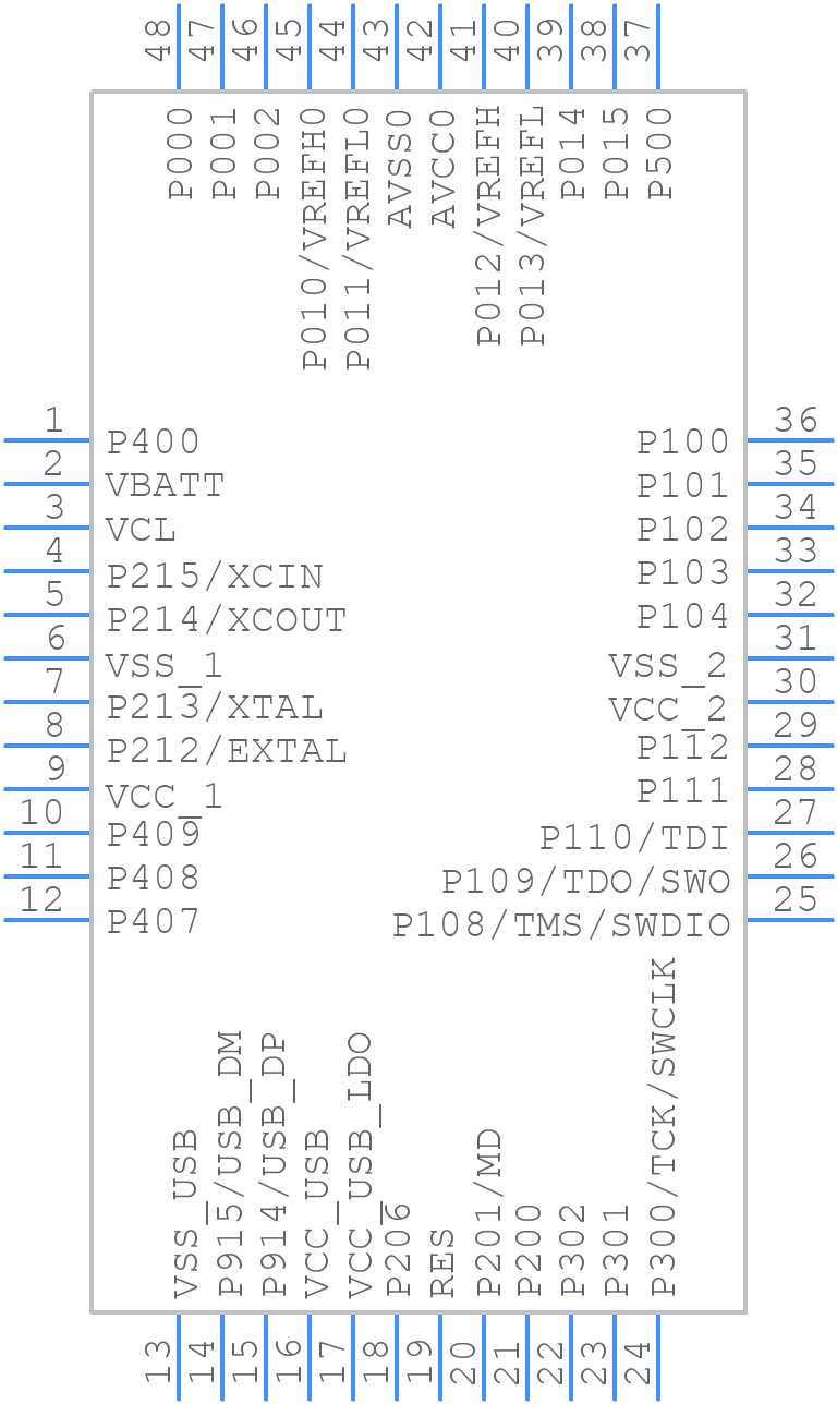R7FS3A6783A01CFL#BA0 - Renesas Electronics - PCB symbol