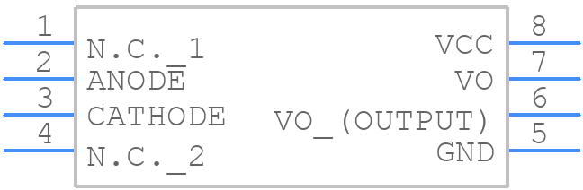 TLP250 - Toshiba - PCB symbol