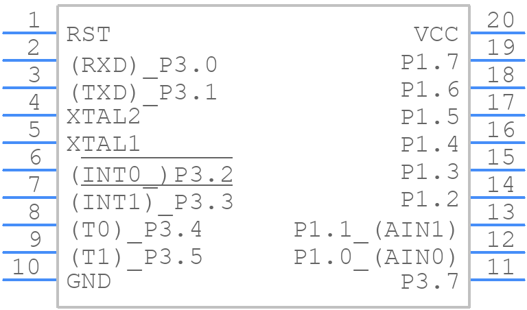 GMS97C2051 - Hynix - PCB symbol