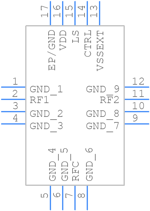 PE42520C-Z - Peregrine Semiconductor - PCB symbol