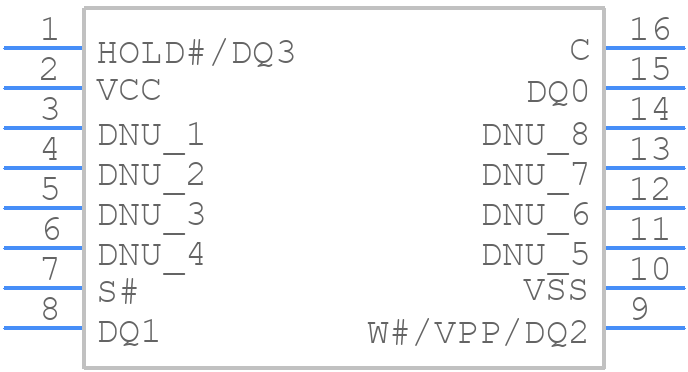 N25Q064A13ESFA0F - Alliance Memory - PCB symbol