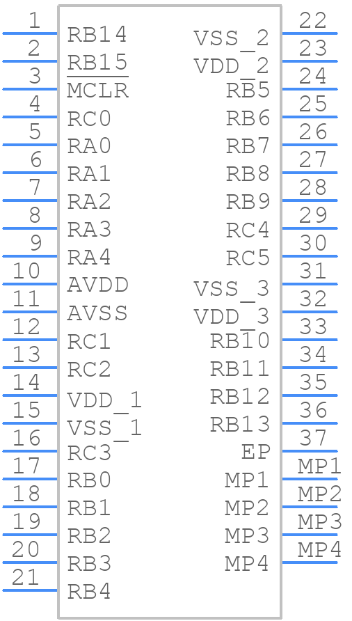 DSPIC33CK32MC103-H/M5 - Microchip - PCB symbol