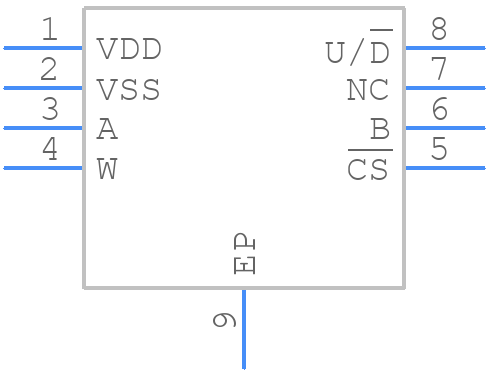 MCP4011T-502E/MC - Microchip - PCB symbol