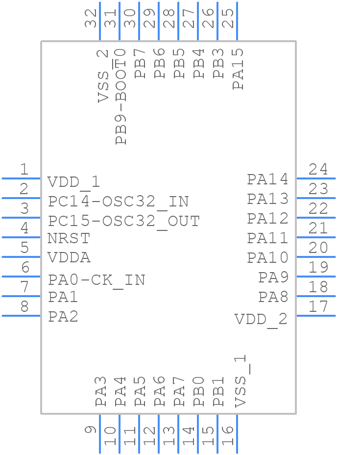 STM32L010K4T6TR - STMicroelectronics - PCB symbol