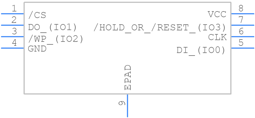 W25Q256FVEIQ - Winbond - PCB symbol