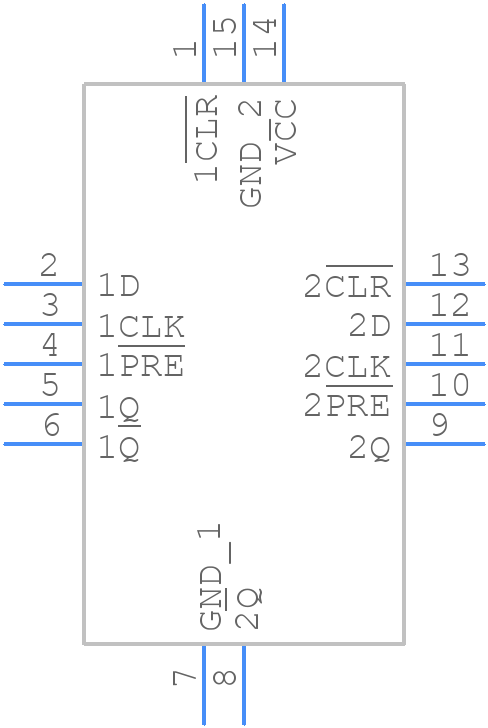 SN74HCS74QBQARQ1 - Texas Instruments - PCB symbol