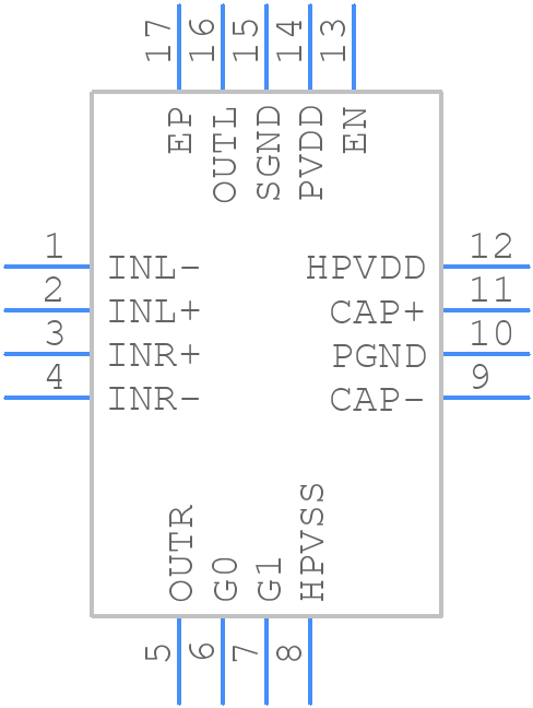 PAM8908JER - Diodes Incorporated - PCB symbol