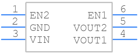 MIC5320-2.5/1.8YD6 - Microchip - PCB symbol