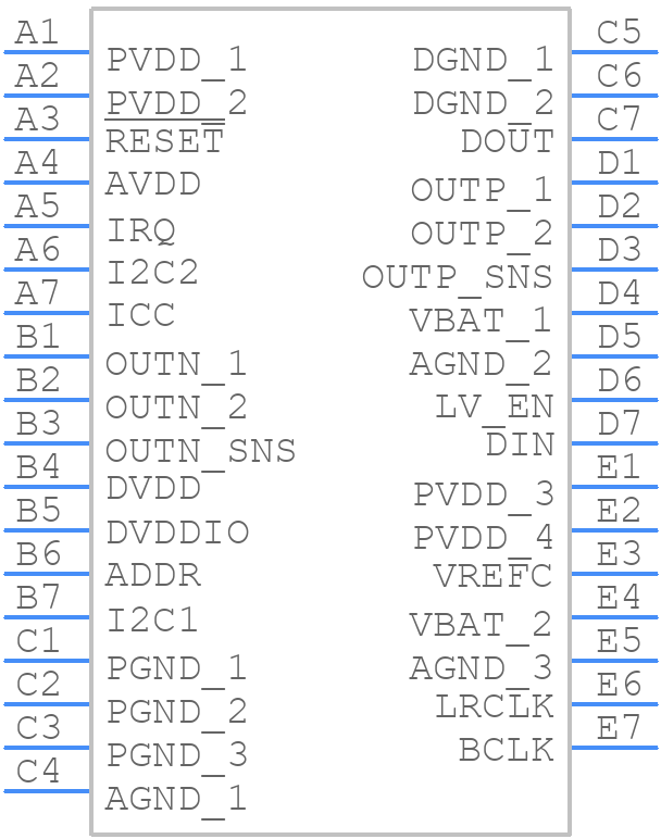 MAX98396EWB+ - Analog Devices - PCB symbol