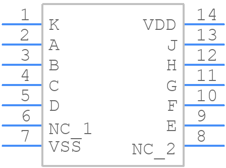 CD4078BMG4 - Texas Instruments - PCB symbol