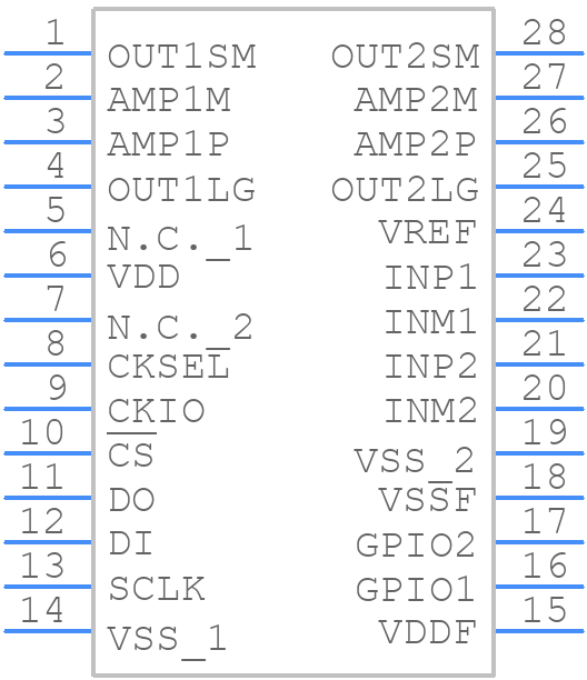 MAX1464AAI+ - Analog Devices - PCB symbol