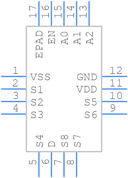 ADG1408YCPZ-REEL7 - Analog Devices - PCB symbol