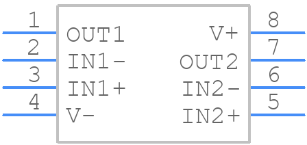 TLV9152QDGKRQ1 - Texas Instruments - PCB symbol