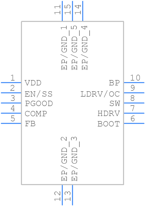 TPS40303DRCR - Texas Instruments - PCB symbol