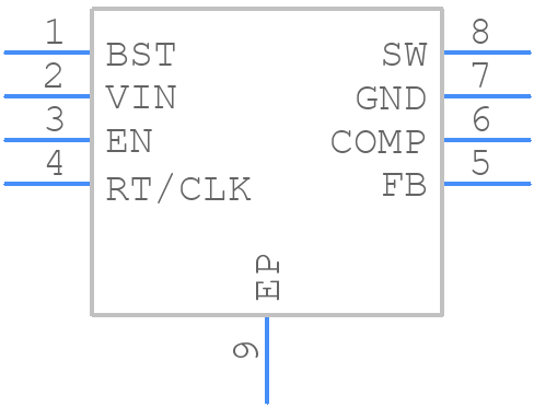 AP64500QSP-13 - Diodes Incorporated - PCB symbol
