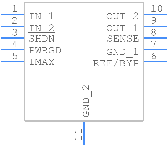 LT3065HDD-3.3#PBF - Analog Devices - PCB symbol