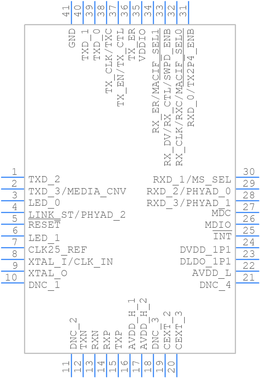 ADIN1100CCPZ - Analog Devices - PCB symbol
